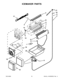 ICEMAKER PARTS Diagram and Parts List for KFCO22EVBL5  KitchenAid Refrigerator