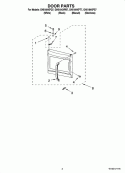 DOOR PARTS Diagram and Parts List for GH5184XPQ7  Whirlpool Microwave