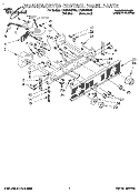 WASHER/DRYER CONTROL PANEL Diagram and Parts List for LTG5243BW0  Whirlpool Washer Dryer Combo