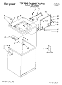 TOP AND CABINET PARTS Diagram and Parts List for 7MBPL9764MQ0  Whirlpool Washer