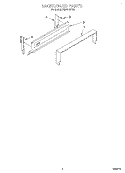 BACKGUARD, LITERATURE Diagram and Parts List for FGP210VW6  Roper Range