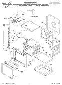 OVEN, LITERATURE Diagram and Parts List for GBS277PDS8  Whirlpool Wall Oven