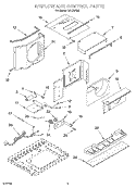 AIRFLOW AND CONTROL Diagram and Parts List for CA12WR90  Crosley Air Conditioner