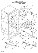 LINER, LIT/OPTIONAL Diagram and Parts List for RT14DMXDN01  Roper Refrigerator