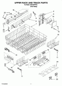 UPPER RACK AND TRACK PARTS Diagram and Parts List for KUDU03FTPA3  KitchenAid Dishwasher