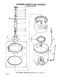 AGITATOR, BASKET AND TUB Diagram and Parts List for LA5800XTF1  Whirlpool Washer