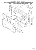 CONTROL PANEL Diagram and Parts List for RF386PXGB4  Whirlpool Range