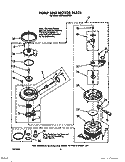 PUMP AND MOTOR Diagram and Parts List for GDP8500XXN0  Whirlpool Dishwasher