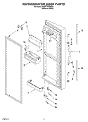 REFRIGERATOR DOOR Diagram and Parts List for 3XART745GW02  Whirlpool Refrigerator