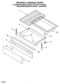 DRAWER & BROILER PARTS, OPTIONAL PARTS Diagram and Parts List for RF196LXMB4  Whirlpool Range