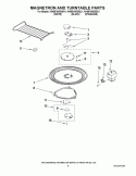 MAGNETRON AND TURNTABLE PARTS Diagram and Parts List for KHMS1850SSS1  KitchenAid Microwave