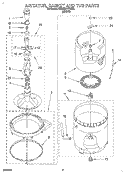 AGITATOR, BASKET AND TUB Diagram and Parts List for KAWE977DWH0  KitchenAid Washer