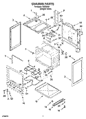 CHASSIS PARTS Diagram and Parts List for RME32303  Roper Range