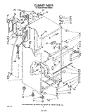 CABINET Diagram and Parts List for ET16EK1PWR4  Whirlpool Refrigerator