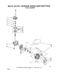 BRAKE, CLUTCH, GEARCASE, MOTOR AND PUMP Diagram and Parts List for LA6200XSW0  Whirlpool Washer
