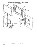 MICROWAVE DOOR AND LATCH Diagram and Parts List for KEMS377XBL1  KitchenAid Microwave Oven Combo