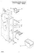 FREEZER LINER Diagram and Parts List for RS22AQXFN01  Roper Refrigerator