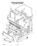 FRAME AND TANK Diagram and Parts List for KUDC220T3  KitchenAid Dishwasher