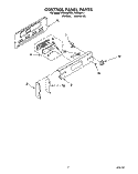 CONTROL PANEL Diagram and Parts List for FES340YL1  Whirlpool Range