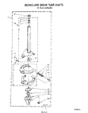 BRAKE AND DRIVE TUBE Diagram and Parts List for LA6800XSN1  Whirlpool Washer