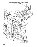 CONTROLS AND REAR PANEL Diagram and Parts List for LA9480XWF2  Whirlpool Washer