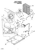 UNIT PARTS, OPTIONAL PARTS (NOT INCLUDED) Diagram and Parts List for KUIA15NRHS11  KitchenAid Ice Maker