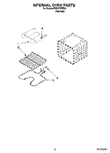 INTERNAL OVEN PARTS Diagram and Parts List for RBD275PRS01  Whirlpool Wall Oven