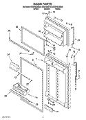 DOOR PARTS Diagram and Parts List for ET8CHEXST02  Whirlpool Refrigerator
