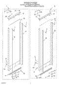 DOOR PARTS Diagram and Parts List for PVBC600LY1  Whirlpool Cabinet