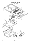 COOKTOP Diagram and Parts List for RHM988PW  Whirlpool Range