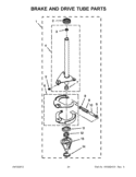 BRAKE AND DRIVE TUBE PARTS Diagram and Parts List for WET3300XQ1  Whirlpool Washer Dryer Combo