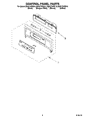 CONTROL PANEL PARTS Diagram and Parts List for RBD275PDT15  Whirlpool Wall Oven