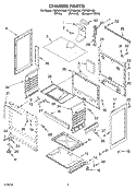 CHASSIS Diagram and Parts List for FGP337KN0  Roper Range