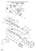 MOTOR AND ICE CONTAINER Diagram and Parts List for 6ED25DQXDW01  Whirlpool Refrigerator