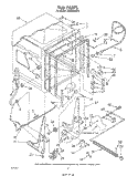 TUB , LITERATURE AND OPTIONAL Diagram and Parts List for DU5500XR0  Whirlpool Dishwasher