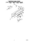 CONTROL PANEL PARTS Diagram and Parts List for KUDS01ILWH0  KitchenAid Dishwasher