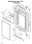 REFRIGERATOR DOOR PARTS Diagram and Parts List for KBRO36FMX01  KitchenAid Refrigerator
