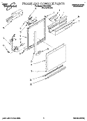 FRAME AND CONSOLE Diagram and Parts List for DU9450XB0  Whirlpool Dishwasher