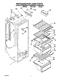 REFRIGERATOR LINER Diagram and Parts List for 8ED20ZKXBW00  Whirlpool Refrigerator