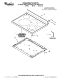 COOKTOP PARTS Diagram and Parts List for WFE371LVS1  Whirlpool Range
