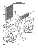 UNIT Diagram and Parts List for ET16JKYSM03  Whirlpool Refrigerator