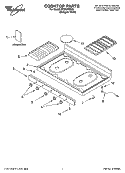 COOKTOP PARTS Diagram and Parts List for SF303PEPQ2  Whirlpool Range