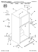 CABINET, LITERATURE Diagram and Parts List for KTRC22MJWH00  KitchenAid Refrigerator