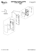 CONTROL PANEL PARTS Diagram and Parts List for YMH1170XSB1  Whirlpool Microwave
