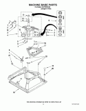 MACHINE BASE PARTS Diagram and Parts List for WGT3300XQ0  Whirlpool Washer Dryer Combo