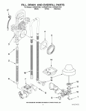 FILL, DRAIN AND OVERFILL PARTS Diagram and Parts List for KUDS40CVSS1  KitchenAid Dishwasher