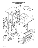 TUB ASSEMBLY Diagram and Parts List for DU9750XY0  Whirlpool Dishwasher