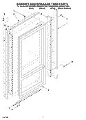 CABINET AND BREAKER TRIM Diagram and Parts List for KBRS36FKB00  KitchenAid Refrigerator