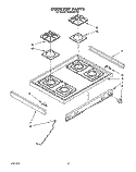 COOKTOP Diagram and Parts List for SE960PEYN1  Whirlpool Range
