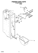 FREEZER LINER PARTS Diagram and Parts List for IRQ226301  Inglis Refrigerator